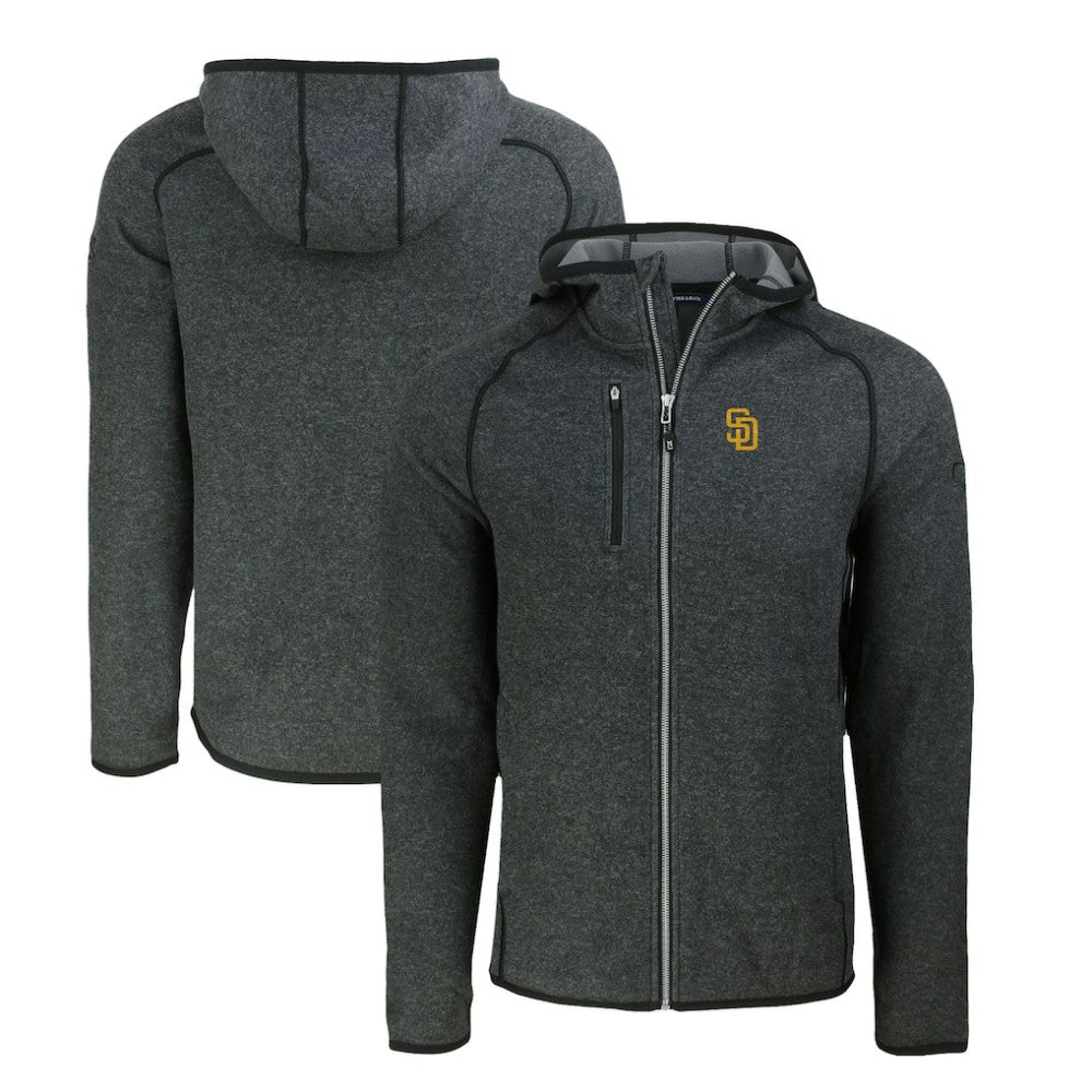 San Diego Padres Cutter & Buck Mainsail Full-Zip Hooded Jacket - MLB