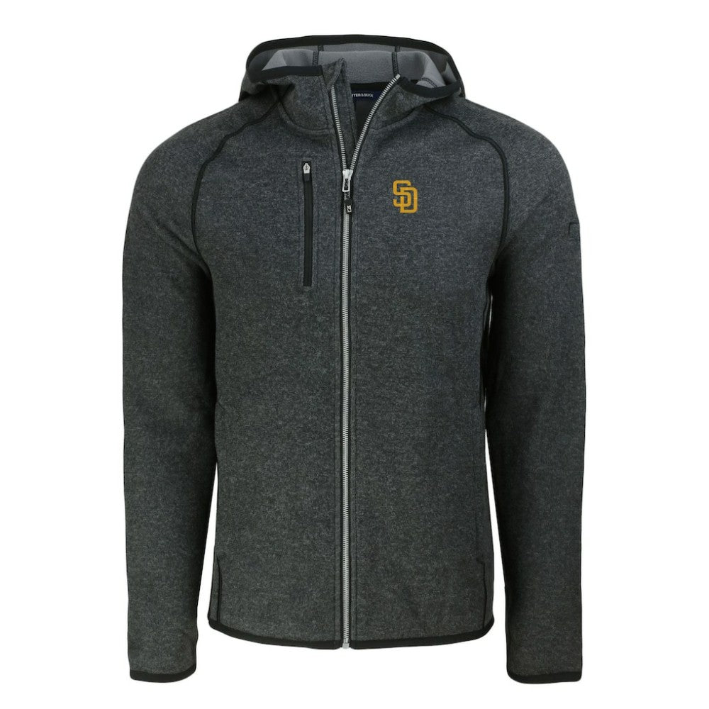 San Diego Padres Cutter & Buck Mainsail Full-Zip Hooded Jacket - MLB