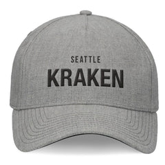 Seattle Kraken Fanatics Elements A-Frame Leather Strapback Hat - Heather Gray - NHL