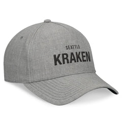 Seattle Kraken Fanatics Elements A-Frame Leather Strapback Hat - Heather Gray - NHL