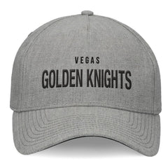 Vegas Golden Knights Fanatics Elements A-Frame Leather Strapback Hat - Heather Gray - NHL