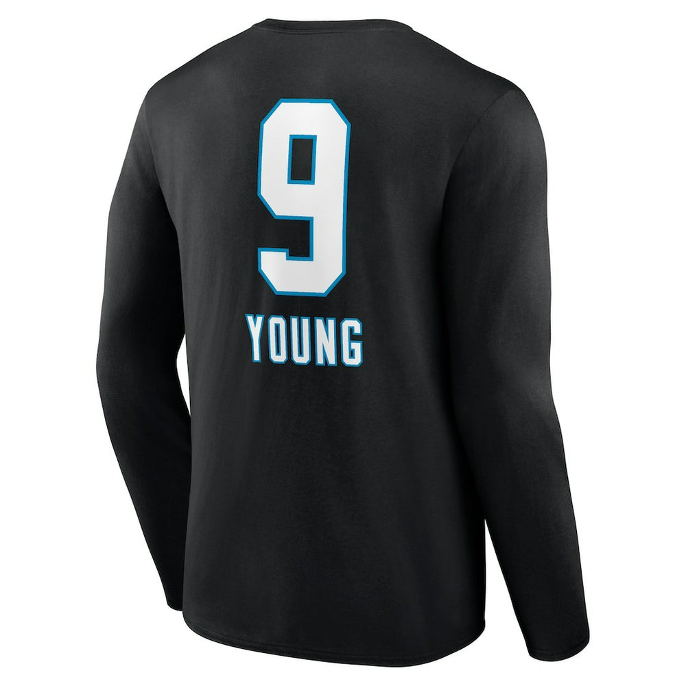 Bryce Young Carolina Panthers Team Wordmark Name & Number Long Sleeve T-Shirt Black | NFL