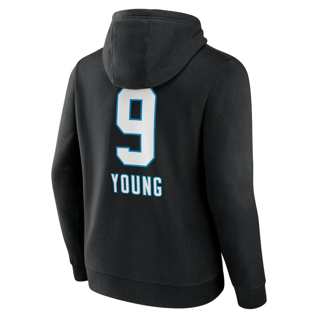 Bryce Young Carolina Panthers Team Wordmark Name & Number Pullover Hoodie Black | NFL