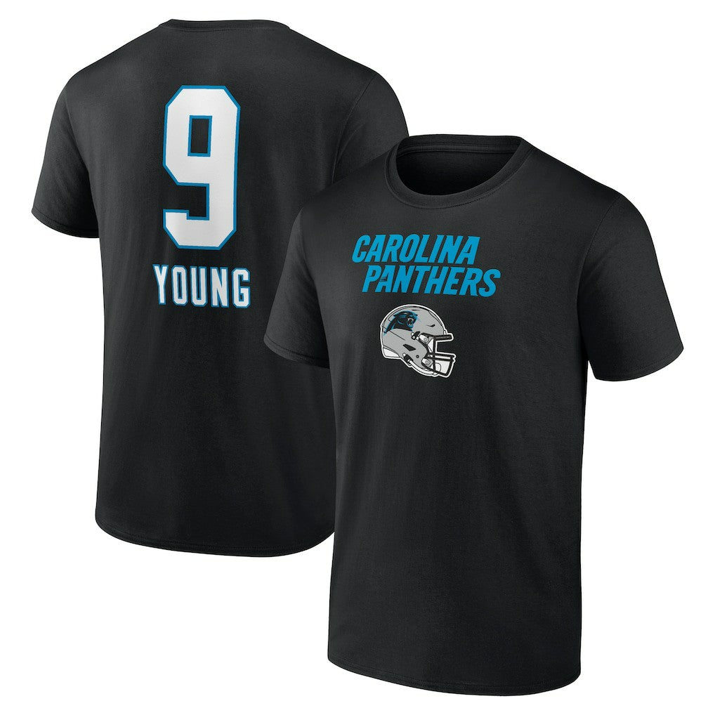 Bryce Young Carolina Panthers Team Wordmark Name & Number T-Shirt Black | NFL