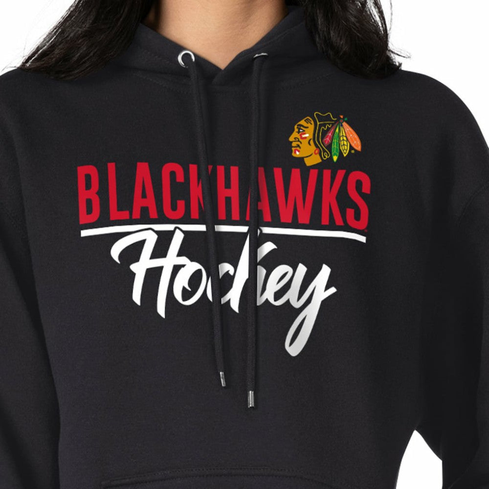 Chicago Blackhawks G-III 4Her by Carl Banks Women's Team Sport Tri-Blend Fleece Hoodie - Black - NHL