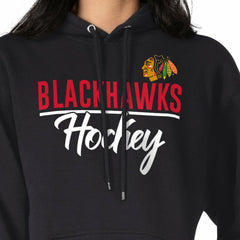 Chicago Blackhawks G-III 4Her by Carl Banks Women's Team Sport Tri-Blend Fleece Hoodie - Black - NHL