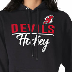 New Jersey Devils G-III 4Her by Carl Banks Women's Team Sport Tri-Blend Fleece Hoodie - Black - NHL