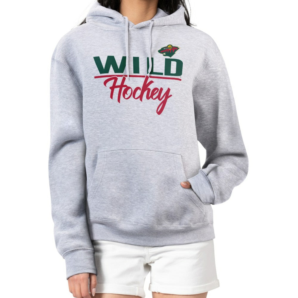 Minnesota Wild G-III 4Her by Carl Banks Women's Team Sport Tri-Blend Fleece Hoodie - Heather Gray - NHL