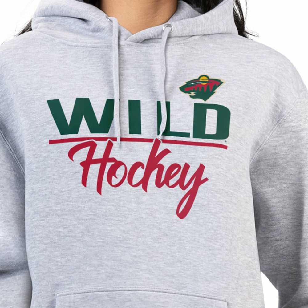 Minnesota Wild G-III 4Her by Carl Banks Women's Team Sport Tri-Blend Fleece Hoodie - Heather Gray - NHL