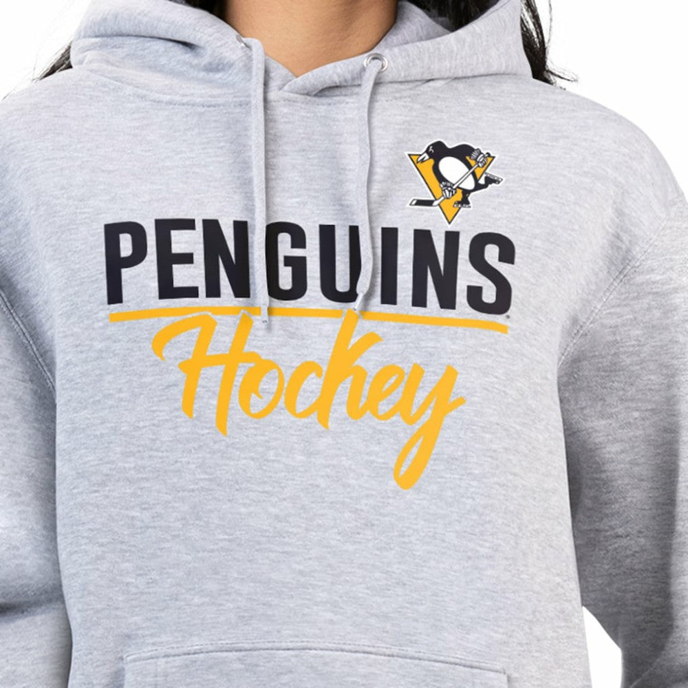 Pittsburgh Penguins G-III 4Her by Carl Banks Women's Team Sport Tri-Blend Fleece Hoodie - Heather Gray - NHL