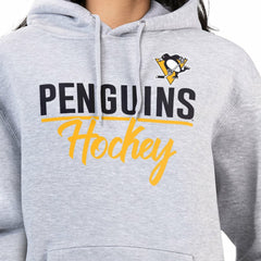 Pittsburgh Penguins G-III 4Her by Carl Banks Women's Team Sport Tri-Blend Fleece Hoodie - Heather Gray - NHL