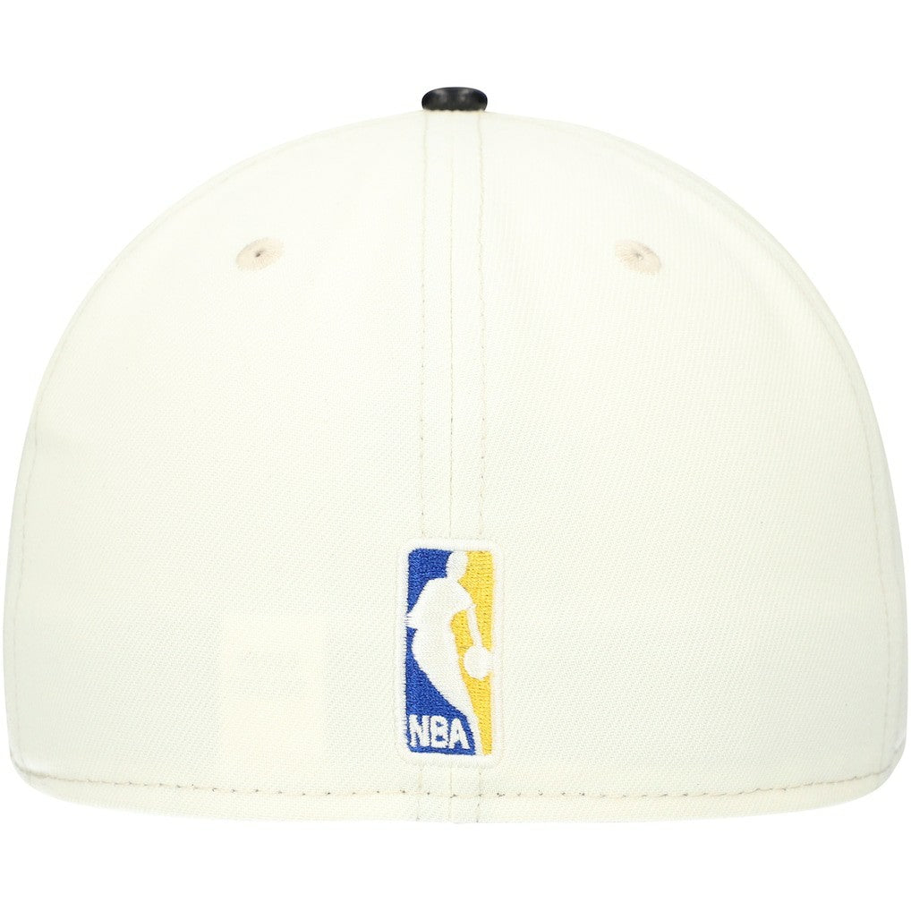 Golden State Warriors Faux Leather Visor Two-Tone 59FIFTY Fitted Hat White/Black - NBA