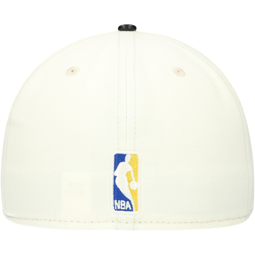 Golden State Warriors Faux Leather Visor Two-Tone 59FIFTY Fitted Hat White/Black - NBA