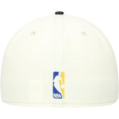 Golden State Warriors Faux Leather Visor Two-Tone 59FIFTY Fitted Hat White/Black - NBA