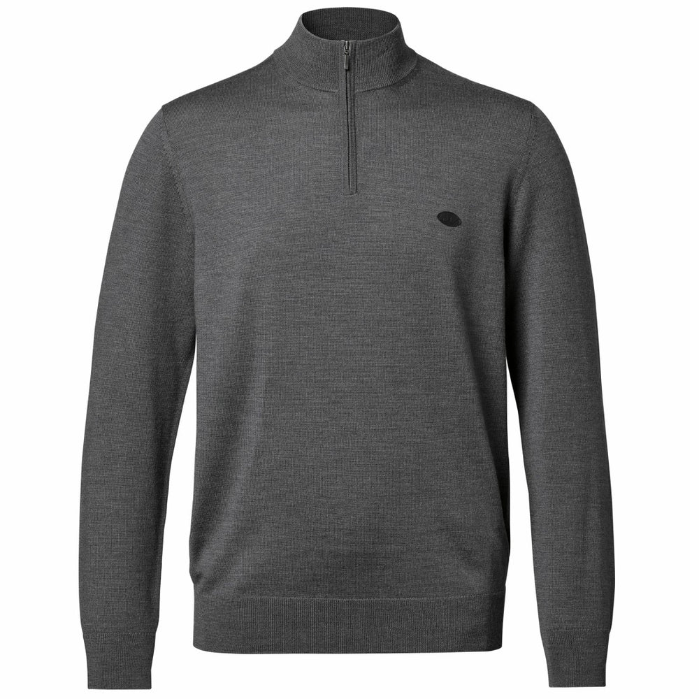 New York Jets Charles Tyrwhitt Merino Quarter-Zip Pullover Sweater Gray | NFL