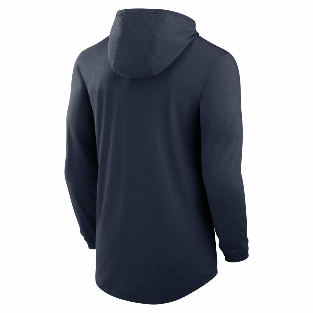 Tennessee Titans Blitz Tri-Blend Dri-FIT Long Sleeve Hoodie T-Shirt Navy | Nike for Sale