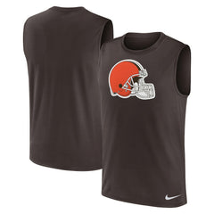 Cleveland Browns Blitz Legend Dri-FIT Muscle Tank Top Brown | Nike for Sale