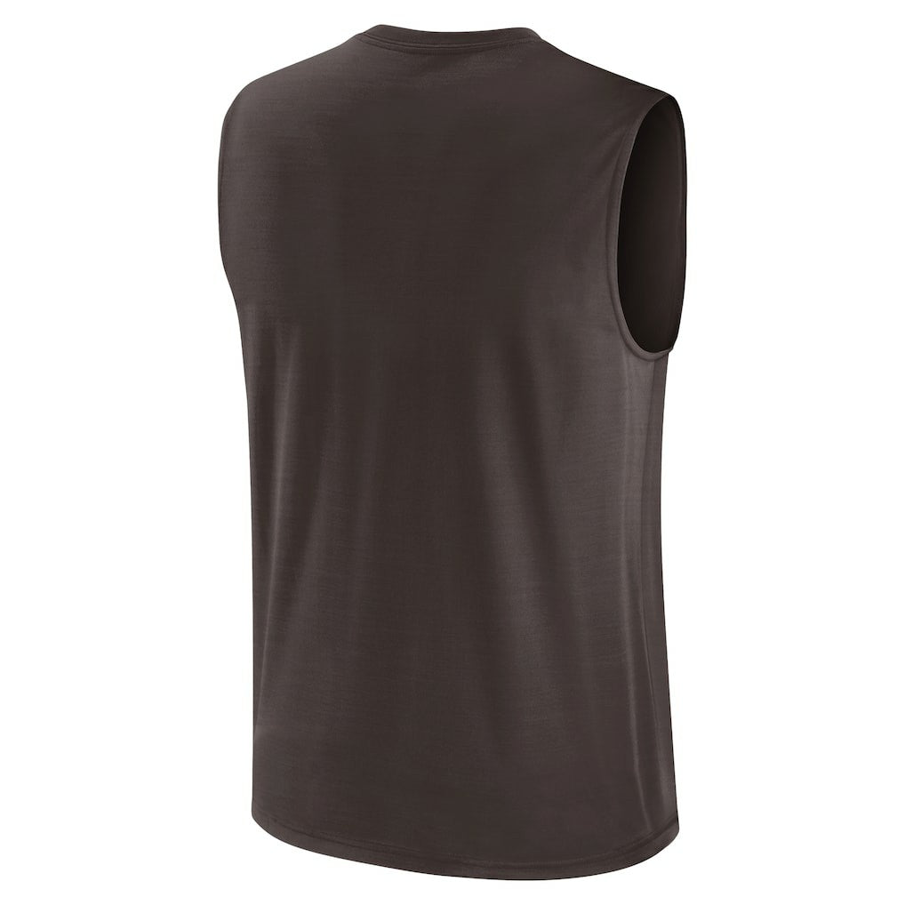 Cleveland Browns Blitz Legend Dri-FIT Muscle Tank Top Brown | Nike for Sale
