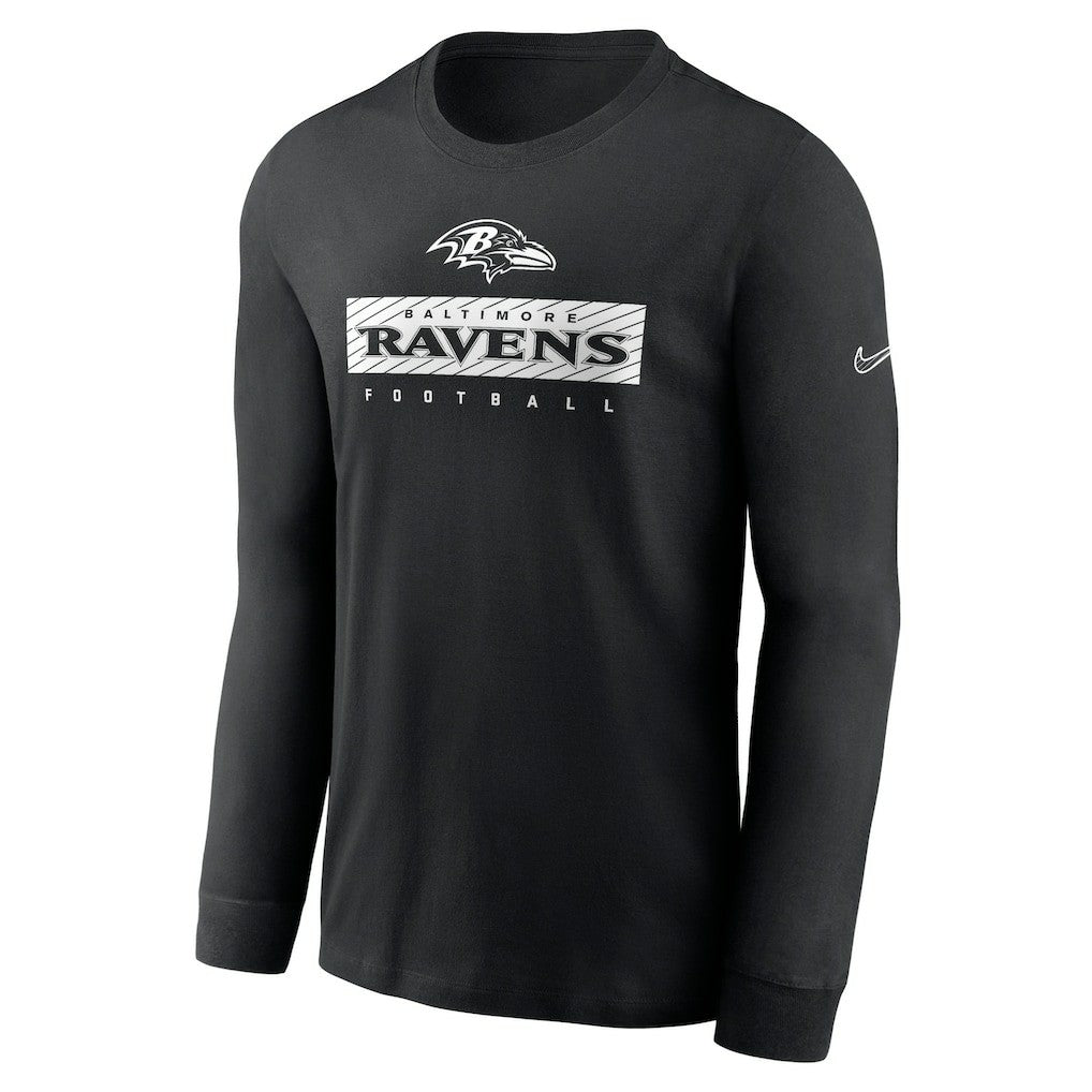Baltimore Ravens Sideline Dri-FIT Long Sleeve T-Shirt Black | Nike for Sale