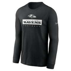 Baltimore Ravens Sideline Dri-FIT Long Sleeve T-Shirt Black | Nike for Sale