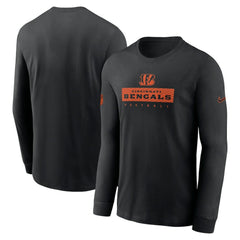 Cincinnati Bengals Sideline Dri-FIT Long Sleeve T-Shirt Black | Nike for Sale