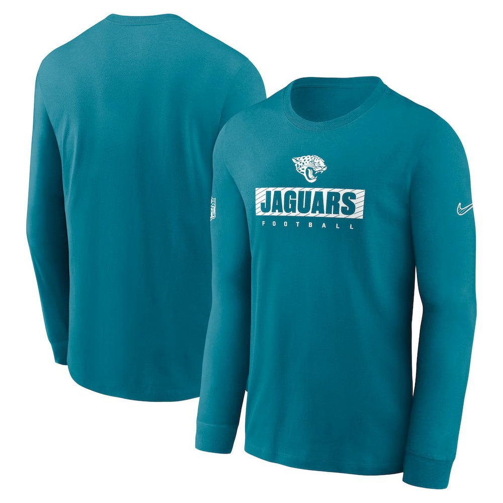 Jacksonville Jaguars Sideline Dri-FIT Long Sleeve T-Shirt Teal | Nike for Sale