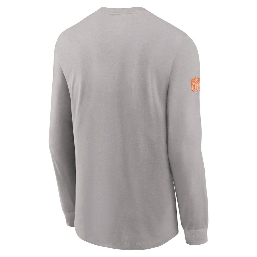 Miami Dolphins Sideline Dri-FIT Long Sleeve T-Shirt Gray | Nike for Sale