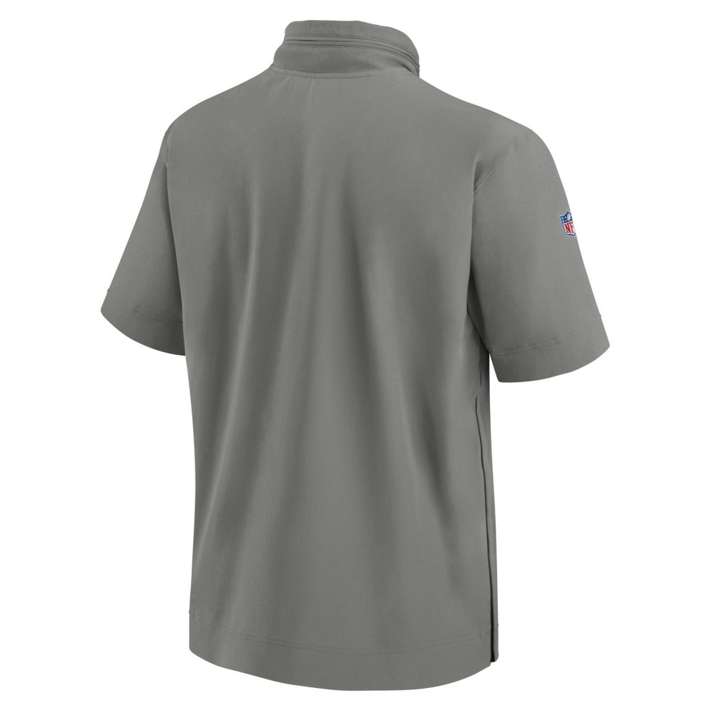 Detroit Lions 2024 Sideline Coach Short Sleeve Half-Zip Hoodie Jacket Gray | Nike for Sale
