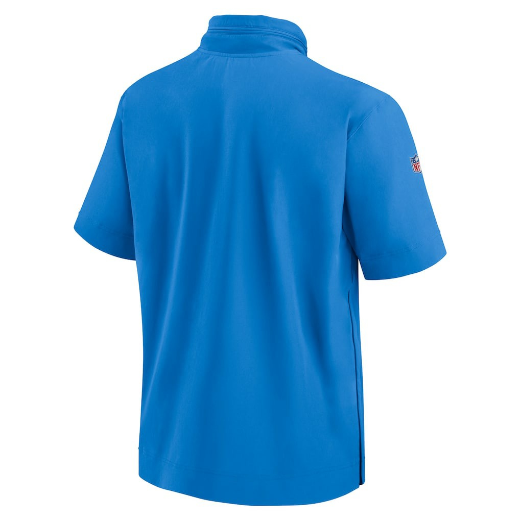 Los Angeles Chargers 2024 Sideline Coach Short Sleeve Half-Zip Hoodie Jacket Powder Blue | Nike for Sale