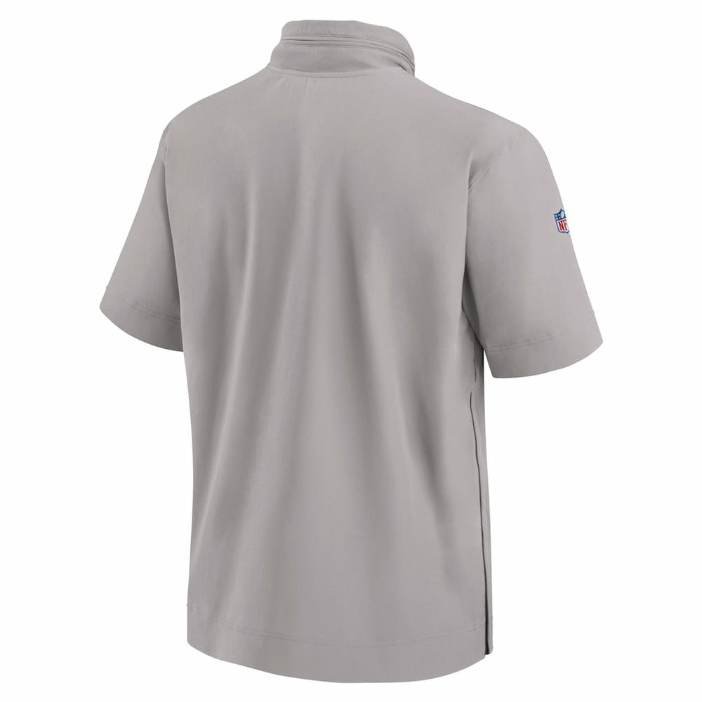 Miami Dolphins 2024 Sideline Coach Short Sleeve Half-Zip Hoodie Jacket Gray | Nike for Sale