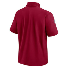 Washington Commanders 2024 Sideline Coach Short Sleeve Half-Zip Hoodie Jacket Burgundy | Nike for Sale