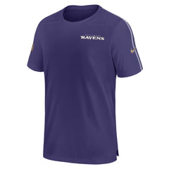 Baltimore Ravens 2024 Sideline Coach UV Performance T-Shirt Purple | Nike for Sale