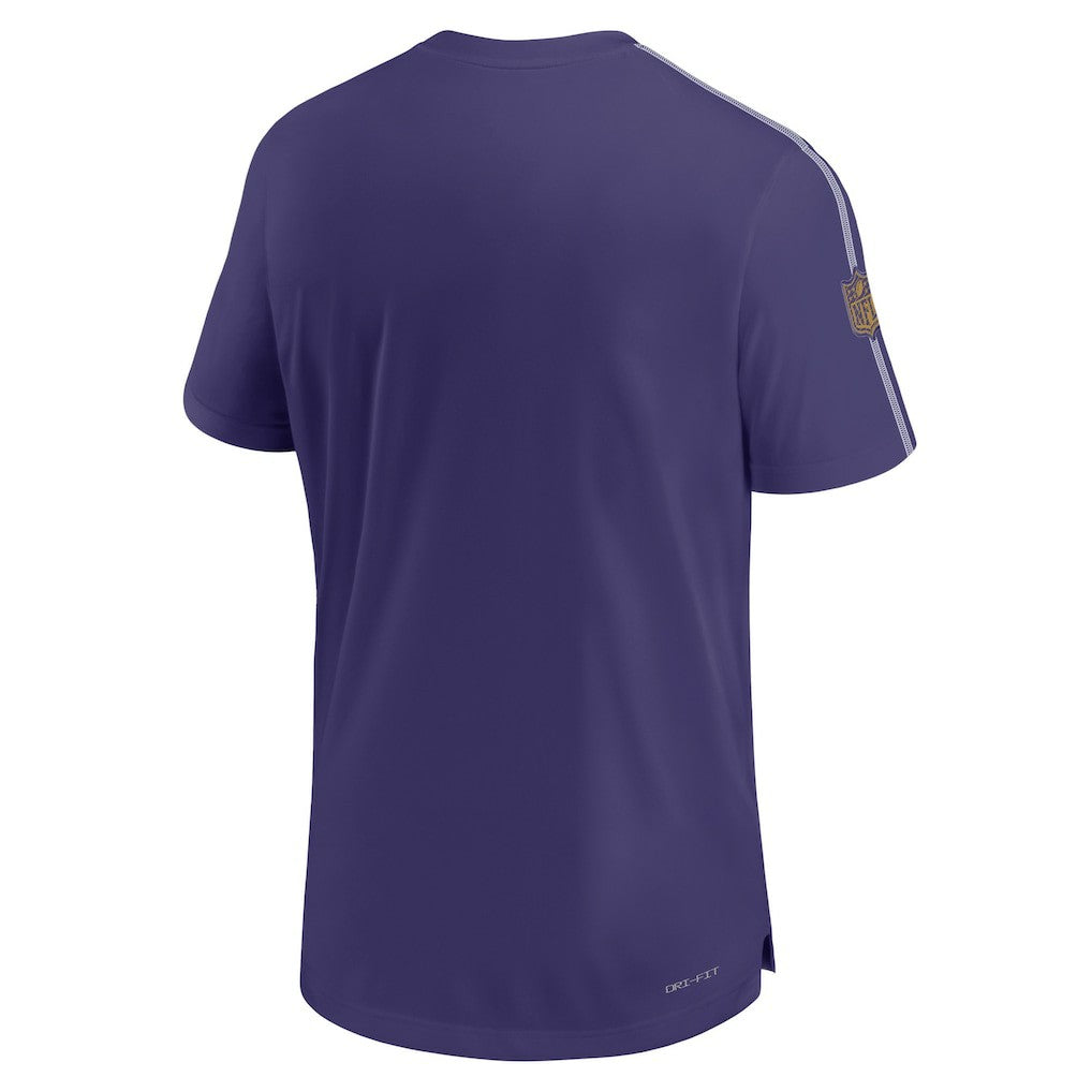 Baltimore Ravens 2024 Sideline Coach UV Performance T-Shirt Purple | Nike for Sale