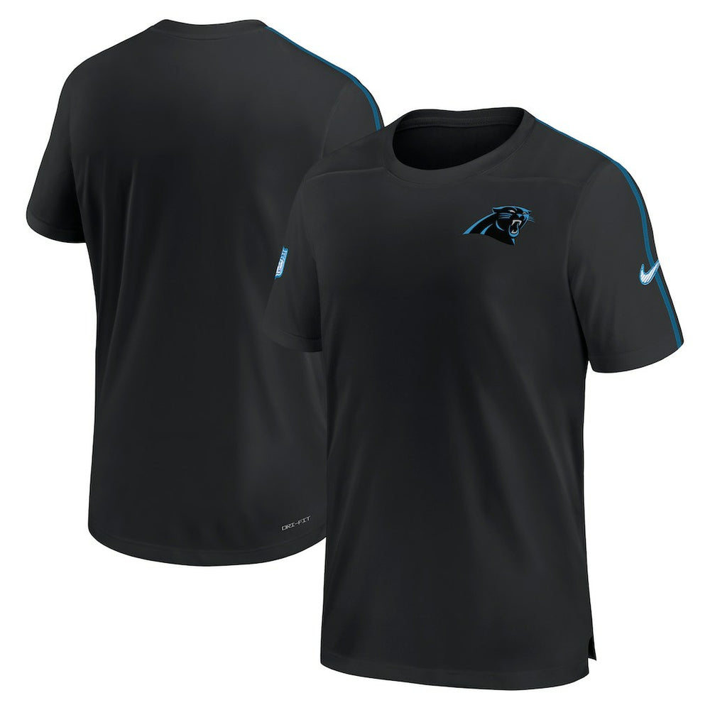 Carolina Panthers 2024 Sideline Coach UV Performance T-Shirt Black | Nike for Sale