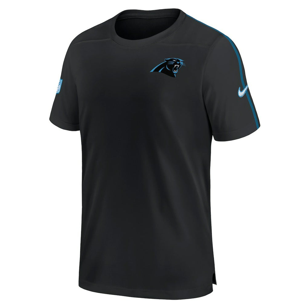 Carolina Panthers 2024 Sideline Coach UV Performance T-Shirt Black | Nike for Sale