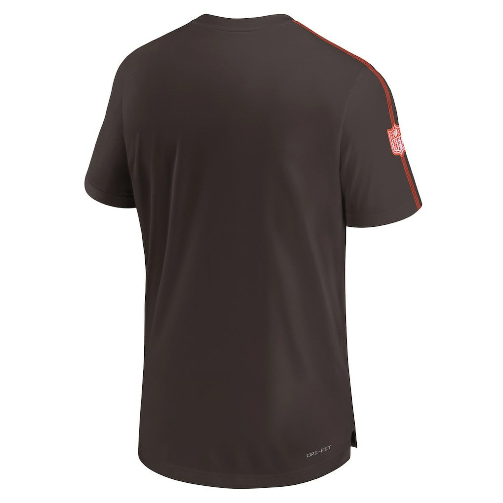 Cleveland Browns 2024 Sideline Coach UV Performance T-Shirt Brown | Nike for Sale