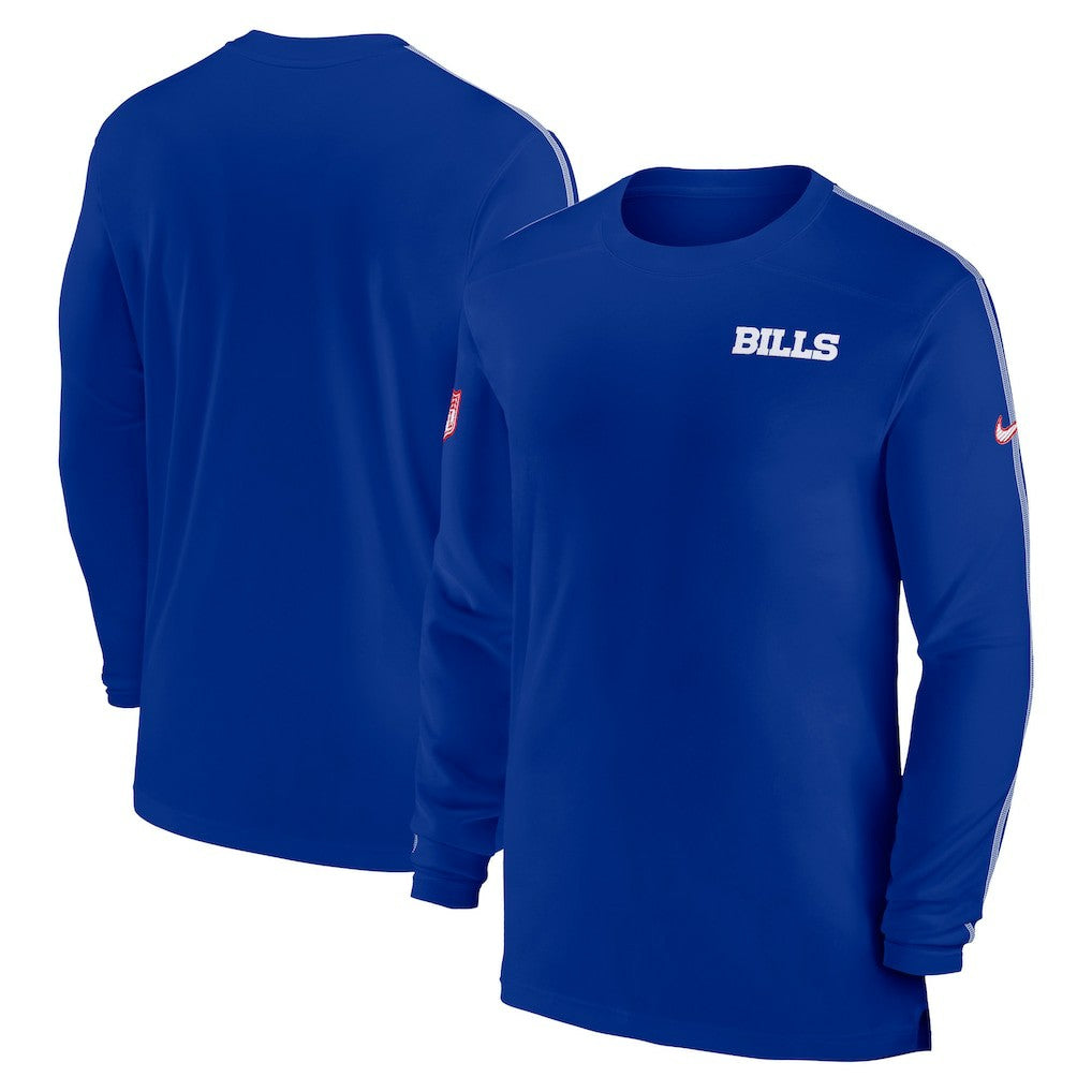 Buffalo Bills Sideline Coach UV Performance Long Sleeve T-Shirt Royal | Nike for Sale