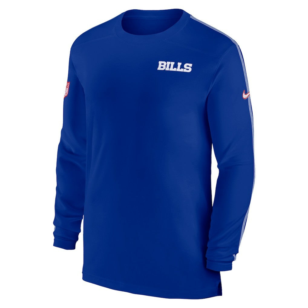 Buffalo Bills Sideline Coach UV Performance Long Sleeve T-Shirt Royal | Nike for Sale