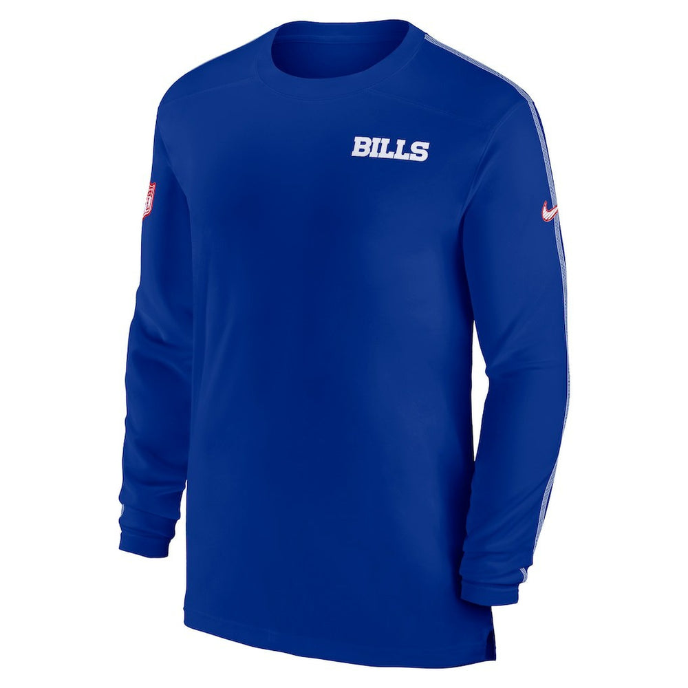 Buffalo Bills Sideline Coach UV Performance Long Sleeve T-Shirt Royal | Nike for Sale
