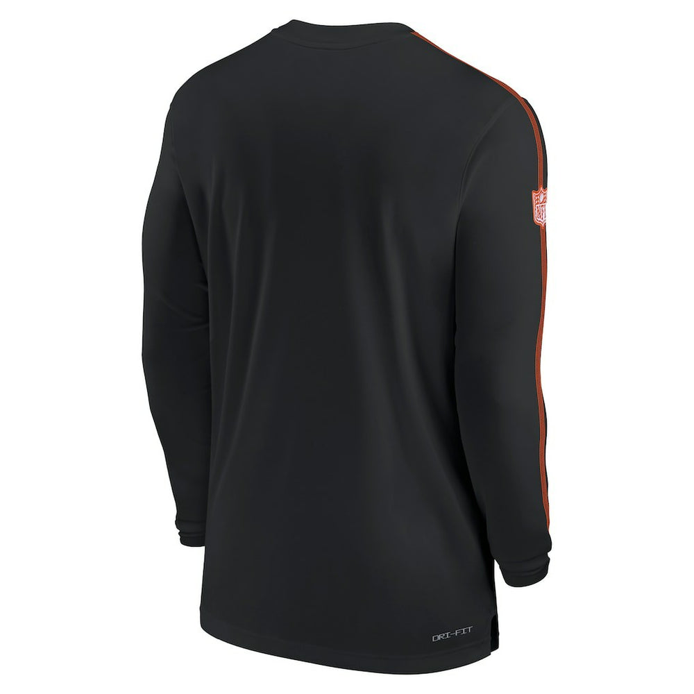 Cincinnati Bengals Sideline Coach UV Performance Long Sleeve T-Shirt Black | Nike for Sale