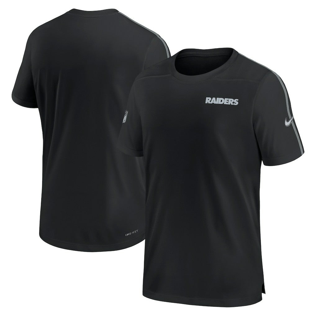 Las Vegas Raiders 2024 Sideline Coach UV Performance T-Shirt Black | Nike for Sale