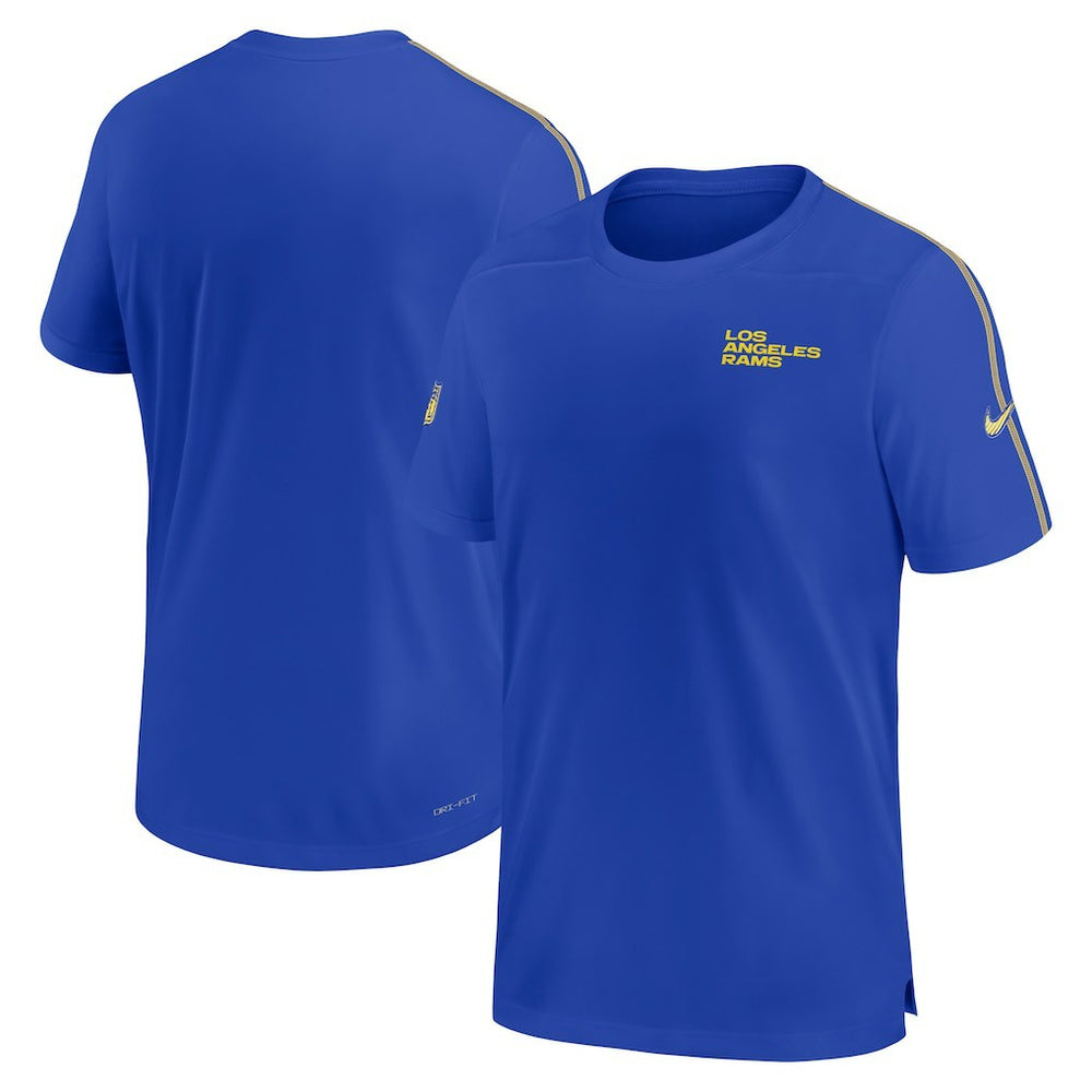 Los Angeles Rams 2024 Sideline Coach UV Performance T-Shirt Royal | Nike for Sale