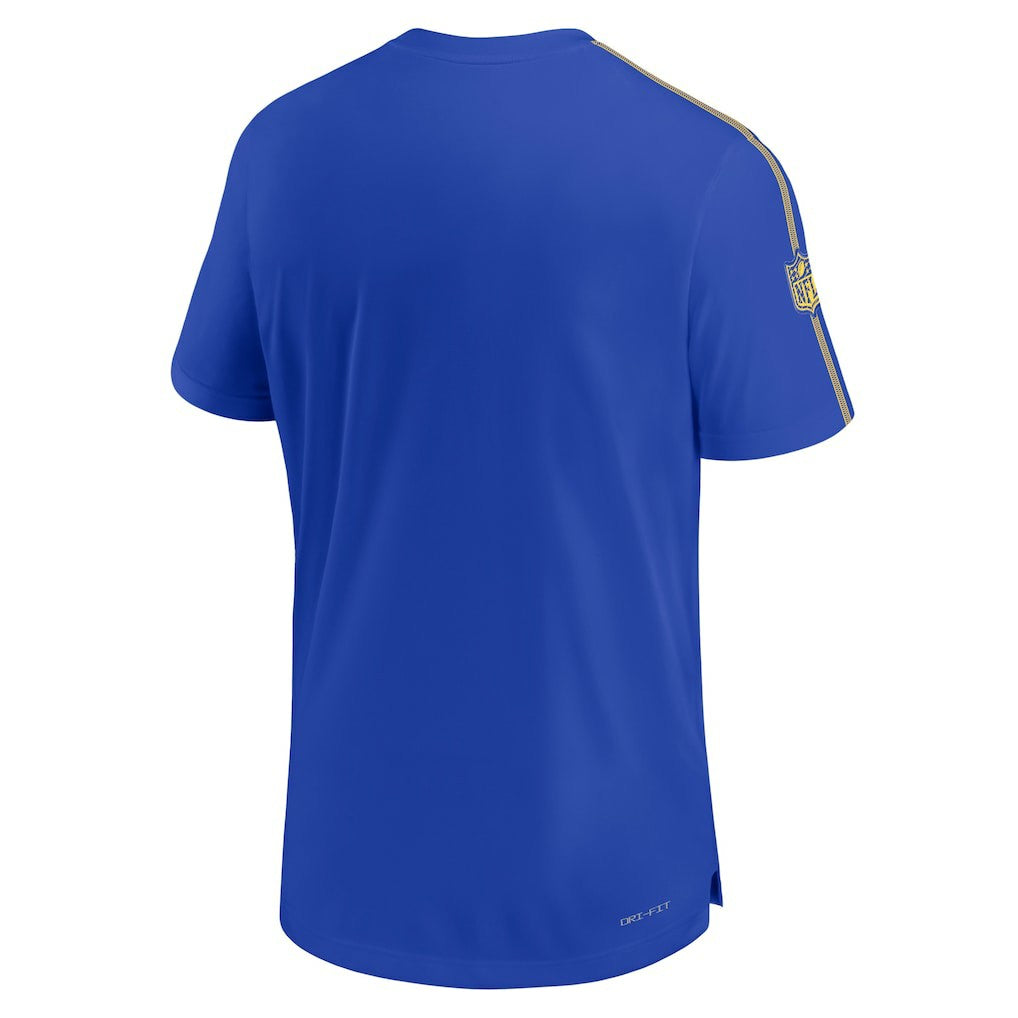 Los Angeles Rams 2024 Sideline Coach UV Performance T-Shirt Royal | Nike for Sale