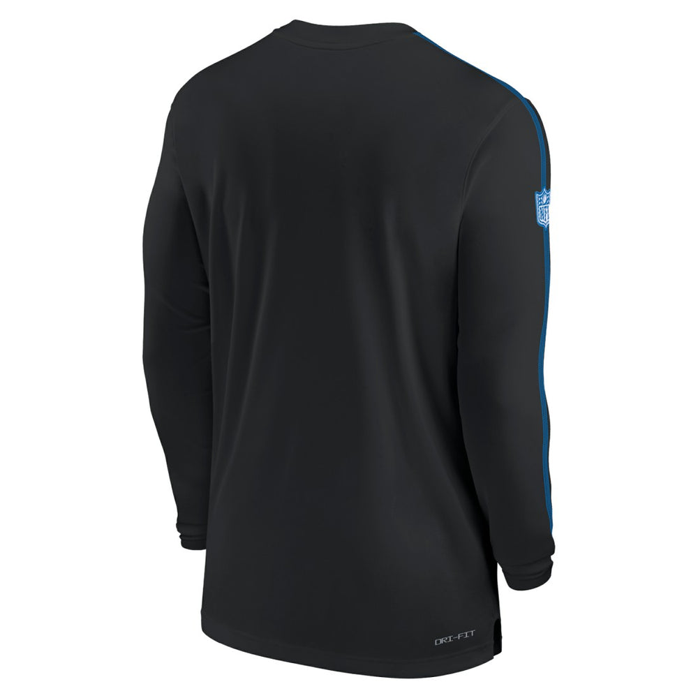 Detroit Lions Sideline Coach UV Performance Long Sleeve T-Shirt Black | Nike for Sale