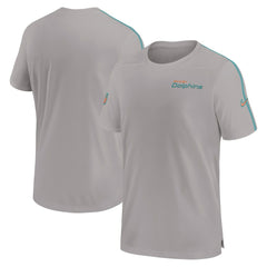 Miami Dolphins 2024 Sideline Coach UV Performance T-Shirt Gray | Nike for Sale
