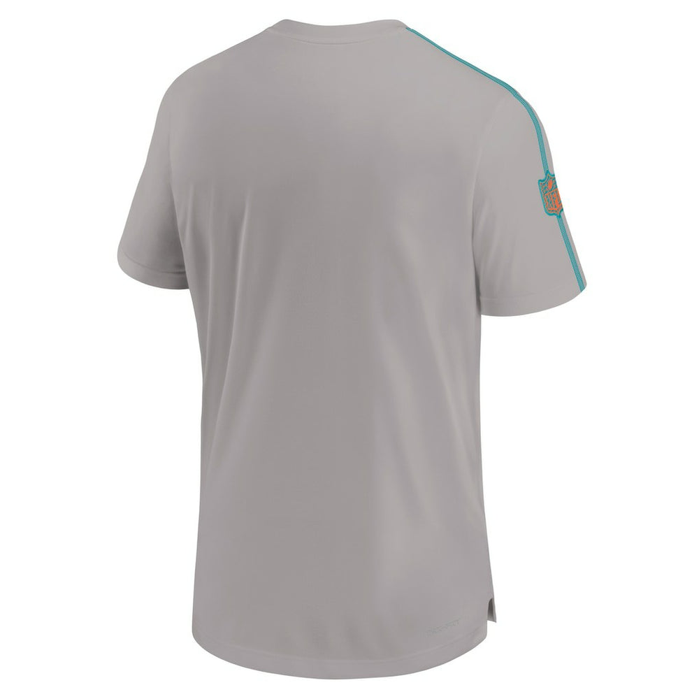 Miami Dolphins 2024 Sideline Coach UV Performance T-Shirt Gray | Nike for Sale