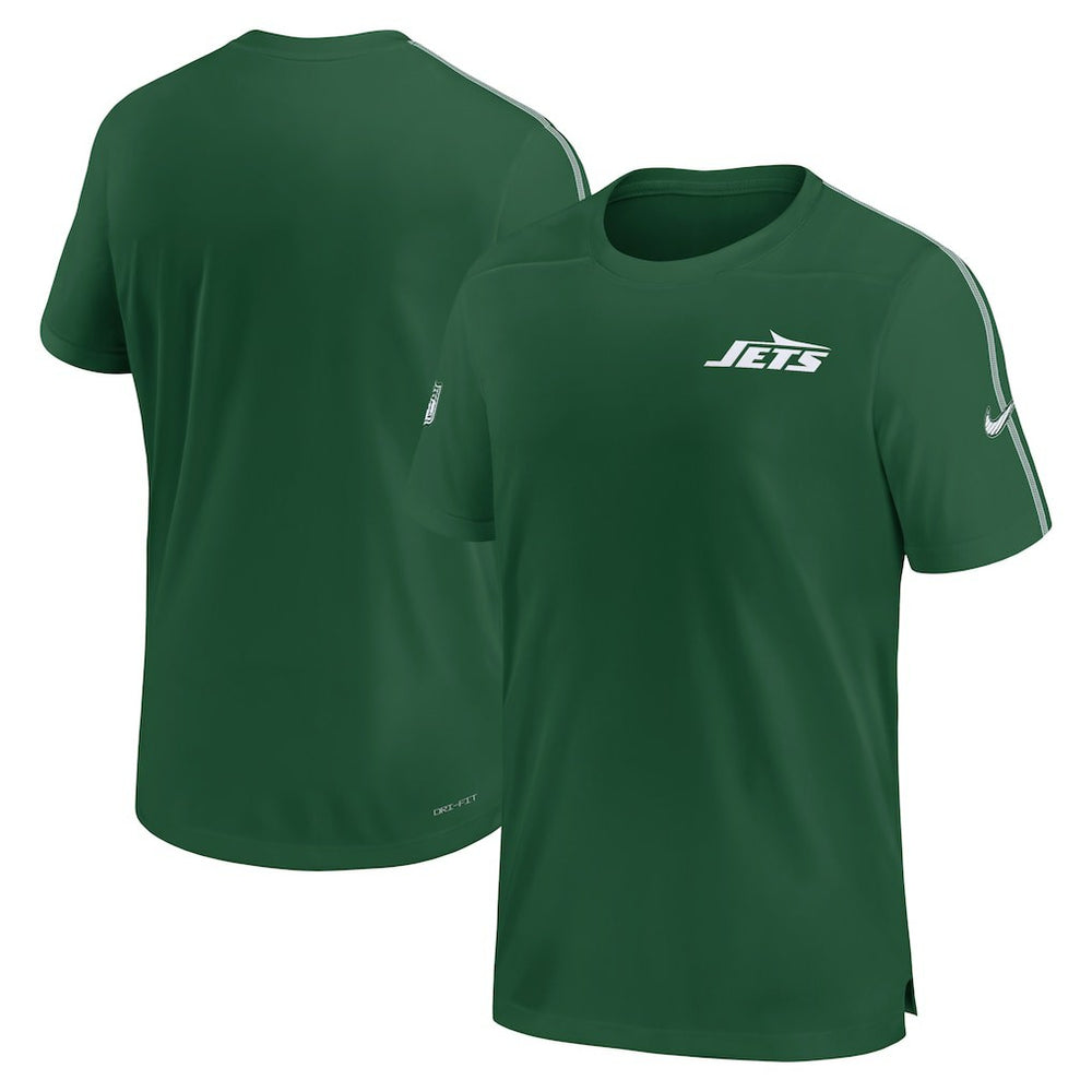 New York Jets 2024 Sideline Coach UV Performance T-Shirt Green | Nike for Sale