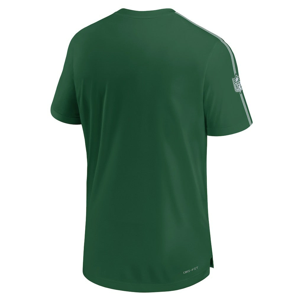 New York Jets 2024 Sideline Coach UV Performance T-Shirt Green | Nike for Sale