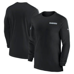 Las Vegas Raiders Sideline Coach UV Performance Long Sleeve T-Shirt Black | Nike for Sale