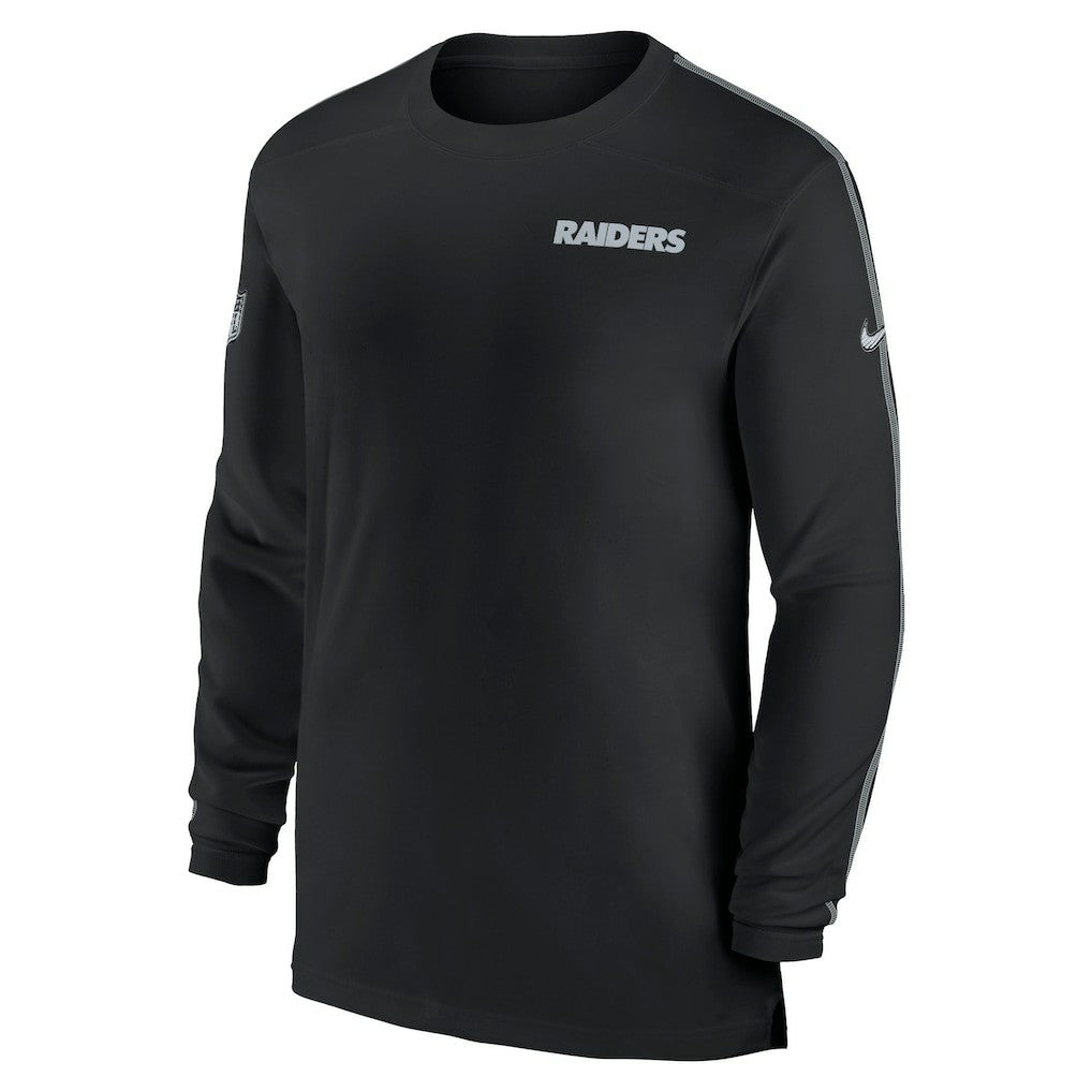 Las Vegas Raiders Sideline Coach UV Performance Long Sleeve T-Shirt Black | Nike for Sale